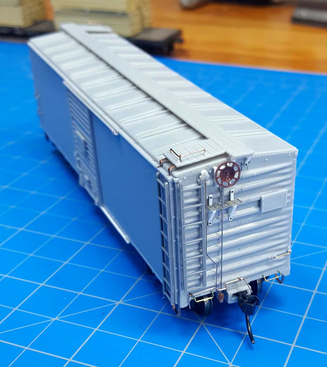 End view of the GN composite wood-sheathed boxcar.